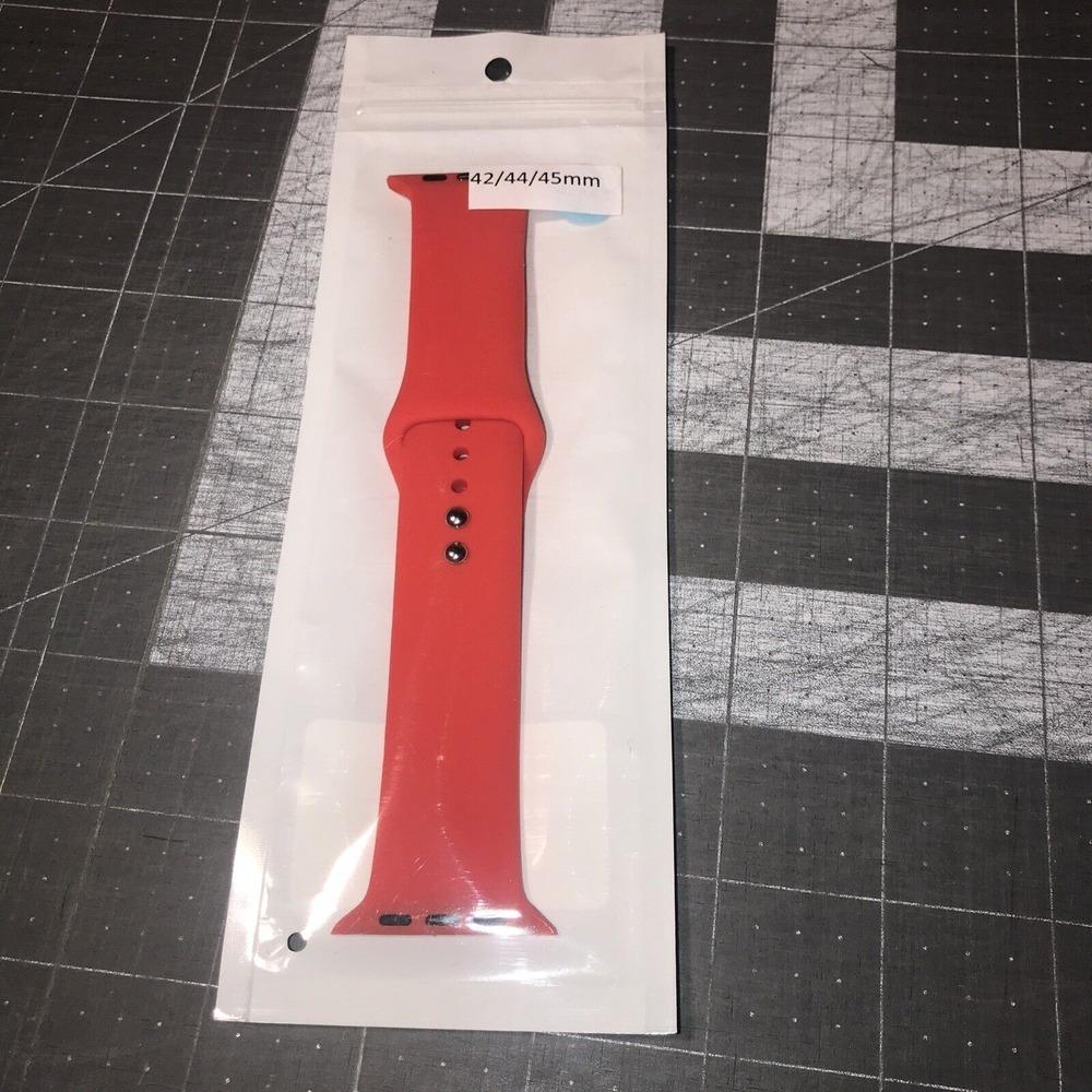 Replacement Silicone Sport Band Fits Smart Watch 42/44/45 Red